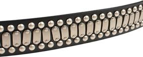img 1 attached to Italian Cowhide Women's Accessories - Fioretto Studded Leather Collection