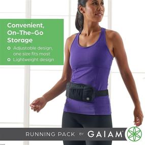 img 3 attached to 🏃 Gaiam Running Pack Accessories Storage Belt Bag for Women and Men - Lightweight Adjustable Run Belt with Soft-Touch Pouch – Perfect for Exercise, Fitness, Leisure & Travel