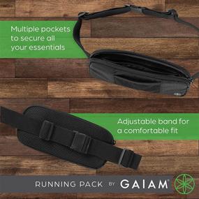 img 2 attached to 🏃 Gaiam Running Pack Accessories Storage Belt Bag for Women and Men - Lightweight Adjustable Run Belt with Soft-Touch Pouch – Perfect for Exercise, Fitness, Leisure & Travel