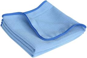 img 3 attached to 🚗 SINLAND Microfiber Waffle Weave Car Cleaning Towels - Achieve Spotless Results with Superior Drying Power (16inchx27inch Blue X 2)