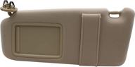 oem left driver side sun visor for 2007-2011 toyota camry without sunroof and light beige - state warehouse logo