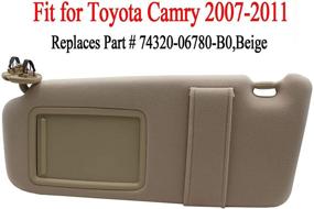 img 2 attached to OEM Left Driver Side Sun Visor for 2007-2011 Toyota Camry Without Sunroof and Light Beige - State Warehouse