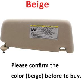 img 3 attached to OEM Left Driver Side Sun Visor for 2007-2011 Toyota Camry Without Sunroof and Light Beige - State Warehouse