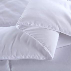 img 1 attached to White Queen Comforter Hotel Reversible Duvet Insert - Quilted with Corner Tabs - Box Stitched - Down Alternative Comforter for Bedding