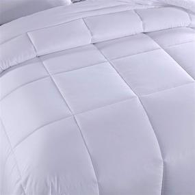 img 3 attached to White Queen Comforter Hotel Reversible Duvet Insert - Quilted with Corner Tabs - Box Stitched - Down Alternative Comforter for Bedding