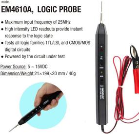 img 2 attached to 💡 Electrical Circuit Testers Logic Probe and Troubleshooting Tool - Visual and Audio Indications for Logic Levels and Pulses Detection - Power Probe EM4610A