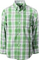 👕 gioberti boys long sleeve plaid checked button down shirt logo