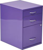 stylish and functional osp home furnishings purple metal file cabinet with 3 drawers (22") – hpbf512 logo