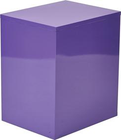 img 2 attached to Stylish and Functional OSP Home Furnishings Purple Metal File Cabinet with 3 Drawers (22") – HPBF512