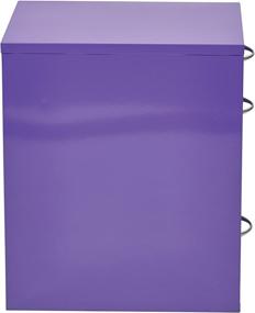 img 1 attached to Stylish and Functional OSP Home Furnishings Purple Metal File Cabinet with 3 Drawers (22") – HPBF512