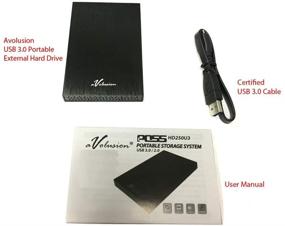 img 1 attached to 📁 Avolusion HD250U3 500GB Ультратонкий портативный внешний жесткий диск SuperSpeed USB 3.0 (карманный накопитель) - черный, с двухлетней гарантией
