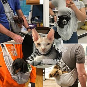 img 2 attached to 🐶 Cuby Dog and Cat Sling Carrier – Reversible Hands-Free Pet Papoose Bag - Soft Pouch and Tote Design – Perfect for Puppy, Small Dogs, and Cats for Outdoor Travel