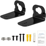 🔊 optimized soundbar wall mount bracket for samsung hw-m360 hw-k550 hw-m550 hw-k650 hw-k430 hw-k335 hw-k651 hw-k450 mount - 2 pieces | black wall bracket holder + screws + metal holder screws logo