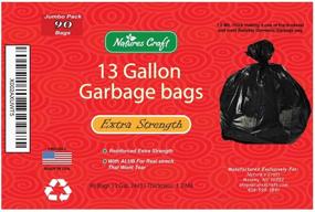 img 1 attached to 🗑️ High-Capacity Biodegradable Trash Bags - Versatile and Unscented for Kitchen, Cleaning, and Yard Waste - 13-Gallon Hefty Bags