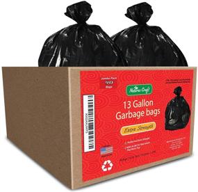 img 4 attached to 🗑️ High-Capacity Biodegradable Trash Bags - Versatile and Unscented for Kitchen, Cleaning, and Yard Waste - 13-Gallon Hefty Bags