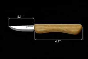 img 2 attached to 🔪 BeaverCraft C1M Whittling Knife - Small Sloyd Knife for Beginners - Carbon Steel Scandi Grind Blade - Beginner Wood Carving Tools