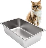 🐱 premium kichwit stainless steel litter box for cats and rabbits - non stick smooth surface logo