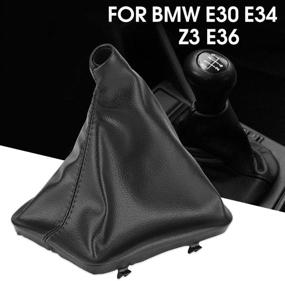 img 1 attached to High-Quality Gear Shift Boot Cover for BMW E30 E34 E36 E46 Z3 - Left Hand Driver Car Gear Stick Shift Knob Gaiter