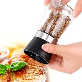 img 3 attached to 🧂 L'HOPAN High Grips Salt and Pepper Grinder: Adjustable Coarseness, Thickened Glass Body Seasoning Bottle, 160ml