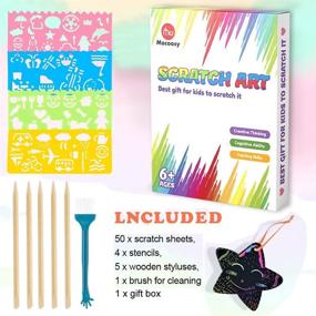 img 3 attached to 🎨 Mocoosy 60Pcs Scratch Art Set: Create Stunning Masterpieces with Endless Possibilities