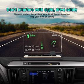 img 2 attached to Car GPS Mobile Head Up Display Holder with HD Image Reflection for HUD, Smartphone, iPhone, Samsung, Car Navigation - Up to 6 inches