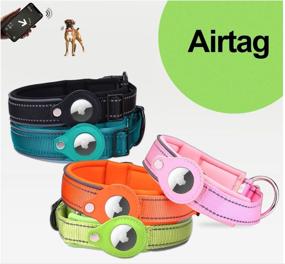 img 4 attached to 🐾 1.25” Wide Reflective Heavy Duty Dog Collar - Extra-Large, Large, or Medium Size 15-22” - Comfortable Neoprene-Lined Nylon with Strong Buckle - Vibrant & Colorful with Integrated AirTag Holder