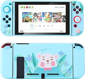 img 4 attached to 🐻 Winter Bear LightPro Cute Protective Case for NSwitch - Complete Protection Kit with Console Shell, Joy Con Cover, Screen Protector, Thumb Grips, Anti-Scratch Design