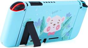 img 3 attached to 🐻 Winter Bear LightPro Cute Protective Case for NSwitch - Complete Protection Kit with Console Shell, Joy Con Cover, Screen Protector, Thumb Grips, Anti-Scratch Design