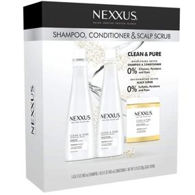 img 4 attached to 🧖 Nexxus Clean and Pure: Revitalize Your Hair with Shampoo, Conditioner, and Scrub (3 Pack)