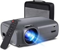 🎥 1080p outdoor movie projector with 200 inch display support, 5000 lux smart projector for tv stick, ps4, hdmi, vga, usb, sd, av – 60,000 hrs led lamp life logo