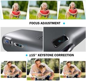 img 1 attached to 🎥 1080P Outdoor Movie Projector with 200 Inch Display Support, 5000 Lux Smart Projector for TV Stick, PS4, HDMI, VGA, USB, SD, AV – 60,000 Hrs LED Lamp Life
