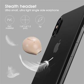 img 2 attached to 🎧 SZHTFX Bluetooth Earpiece, Bluetooth5.0 Wireless Earphone Bluetooth Headset with 260mAh Charging Box - Enhancing Comfort for Car Use - Single Earbud (Nude)