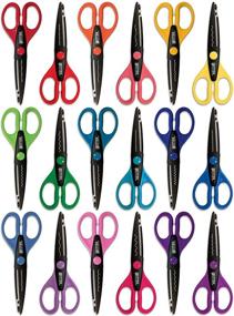 img 4 attached to 🔪 18 Piece Decorative Edge Craft Scissors by Better Office Products - 6 Inch Length, 2.5 Inch Blades, Assorted 18 Colors and Designs