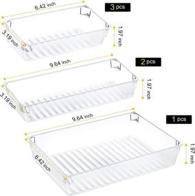 img 3 attached to 🗂️ Puroma Desk Drawer Organizer Trays with 3-Size Versatile Drawer Dividers - 12 Storage Bins for Makeup, Utensils, Dresser, Bedroom, Bathroom, Kitchen, Office