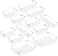 🗂️ puroma desk drawer organizer trays with 3-size versatile drawer dividers - 12 storage bins for makeup, utensils, dresser, bedroom, bathroom, kitchen, office логотип