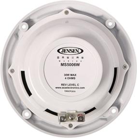 img 1 attached to 🔊 Jensen MS5006WR Dual Cone Waterproof 5.25" Speaker, White, 30W Max Power Handling, 86dB Sensitivity, 79Hz-20kHz Frequency Response, 4 Ohm Nominal Impedance, 1.5" Mounting Depth, Sold In Pairs