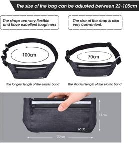 img 1 attached to 🏃 JCLX Ultra-Light Waist Packs for Running, Bounce-Free Fitness Belt Pouch, Sport Waist Pack for Apple iPhone 8 X 7 6+ 5s Samsung, Ideal for Running, Gym, Marathon, and Cycling Exercises