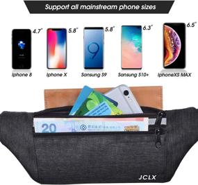 img 3 attached to 🏃 JCLX Ultra-Light Waist Packs for Running, Bounce-Free Fitness Belt Pouch, Sport Waist Pack for Apple iPhone 8 X 7 6+ 5s Samsung, Ideal for Running, Gym, Marathon, and Cycling Exercises