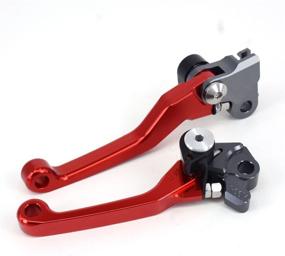 img 3 attached to JFG RACING Красная биллетная складная сцепление тормозная рычаг для CR125R 250R 2004-2007 CRF250R 450R 2004-2006 CRF250X 2004-2016 CRF450X 2005-2016 Мотоцикл