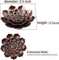 🌸 sansheng lotus incense holder: versatile 3-1/3-inch holder for sticks, coils, and cones (pack of 6, brown) logo