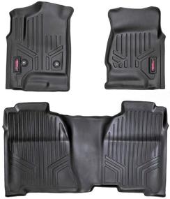 img 4 attached to 🚗 Rough Country Floor Liners (M-21413) for 2014-2018 Chevy/GMC Crew Cab - Black | Premium Quality