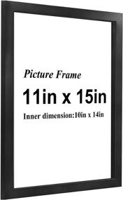 img 4 attached to Premium Solid Wood Picture Frames for 12x16 in 5D Diamond Painting - Landscape/Portrait, Wall Display - Black (10x14 in)