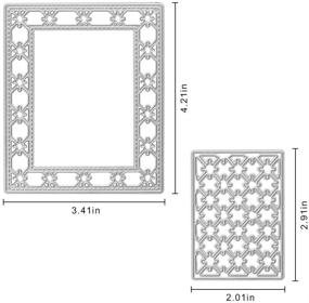 img 3 attached to 🔳 Lace Frame Cutting Dies Embossing Stencil Template - Metal Nested Die Cuts for Card Making, Scrapbooking, Paper Craft Album, Stamps DIY Birthday Décor