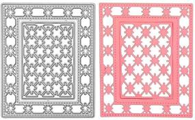 img 2 attached to 🔳 Lace Frame Cutting Dies Embossing Stencil Template - Metal Nested Die Cuts for Card Making, Scrapbooking, Paper Craft Album, Stamps DIY Birthday Décor