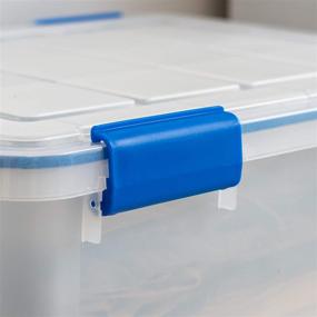 img 1 attached to 📦 Iris USA 26.5 &amp; 44 Quart Combo Weathertight Plastic Storage Bin Tote - Durable Lid, Secure Latching Buckles, and Organizing Container