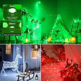 img 2 attached to 🎄 Immerse in Festive Magic with BrizLabs Christmas Fairy String Lights: 33Ft 100 LED USB Color Changing Lights, Remote Control, RGB Multicolor Xmas Tree Decoration, Perfect for Halloween & Christmas