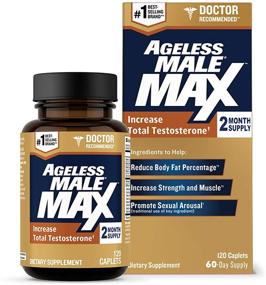 img 4 attached to 💪 Ageless Male Max Total Testosterone & Nitric Oxide Booster - Enhance Workouts, Accelerate Fat Burn, Boost Sleep, Drive & Energy, 120ct - 2 Month Supply