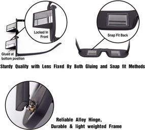 img 1 attached to Prism Bed Specs UTRAX: Lazy Glasses for Laying in Bed, Watching TV, Reading Books, and using Periscope Eyeglasses or Spectacles