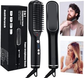 img 4 attached to 💇 Revolutionary Hair/Beard Straightener: Temperature Display, 5 Heat Settings, Anti-Scalding & Fast-Heating