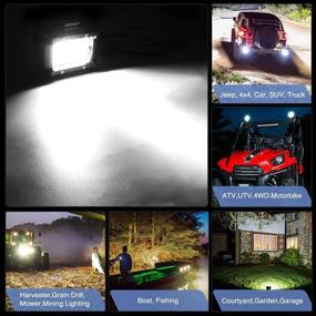 img 1 attached to 🚛 Nilight 18021F-B 2PC 4Inch Triple Row Lights 60W Flood Spot Combo 6000LM Bar Driving Boat Led Off Road Trucks | 2 Years Warranty | Improve SEO